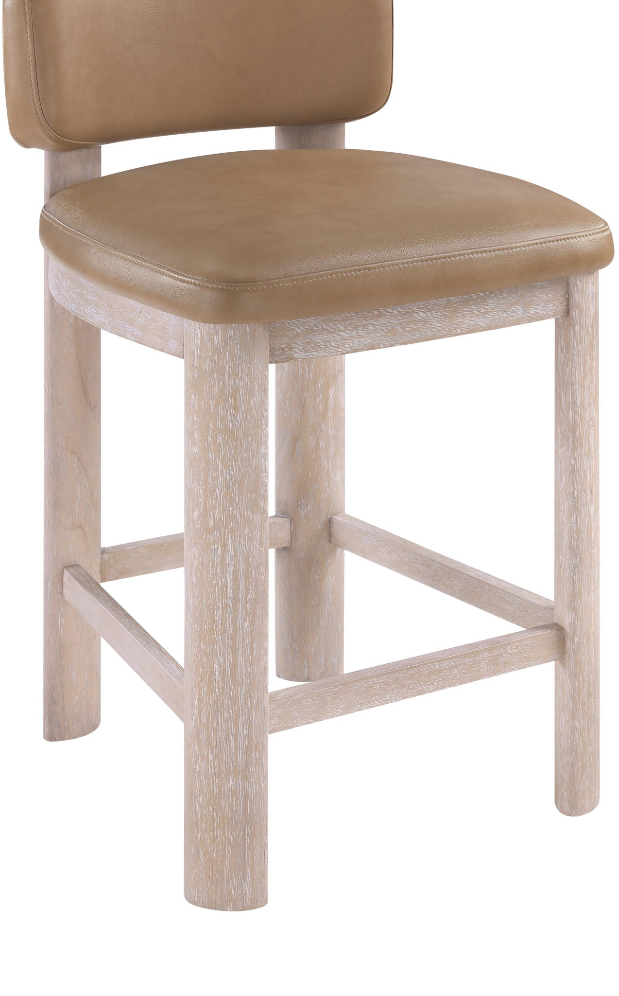 Paloma - Vegan Leather Upholstered Counter Stool (Set of 2) - Tan / Rich Natural