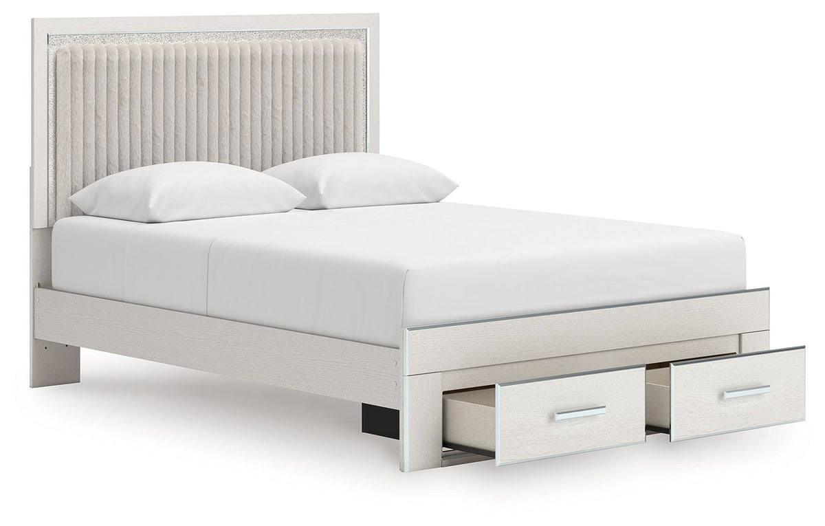 Zuraleus - Upholstered Panel Platform Storage Bed