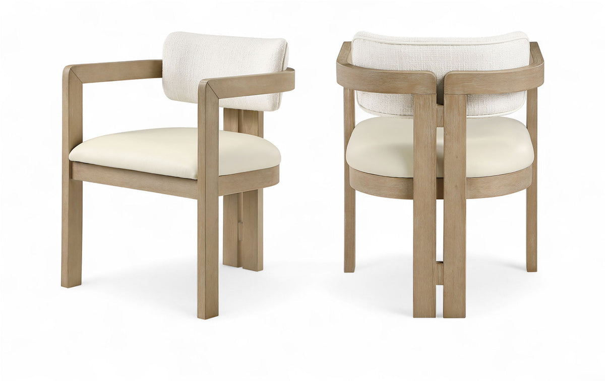 Ravina - Upholstered Dining Chair With Stained Natural Base (Set of 2)
