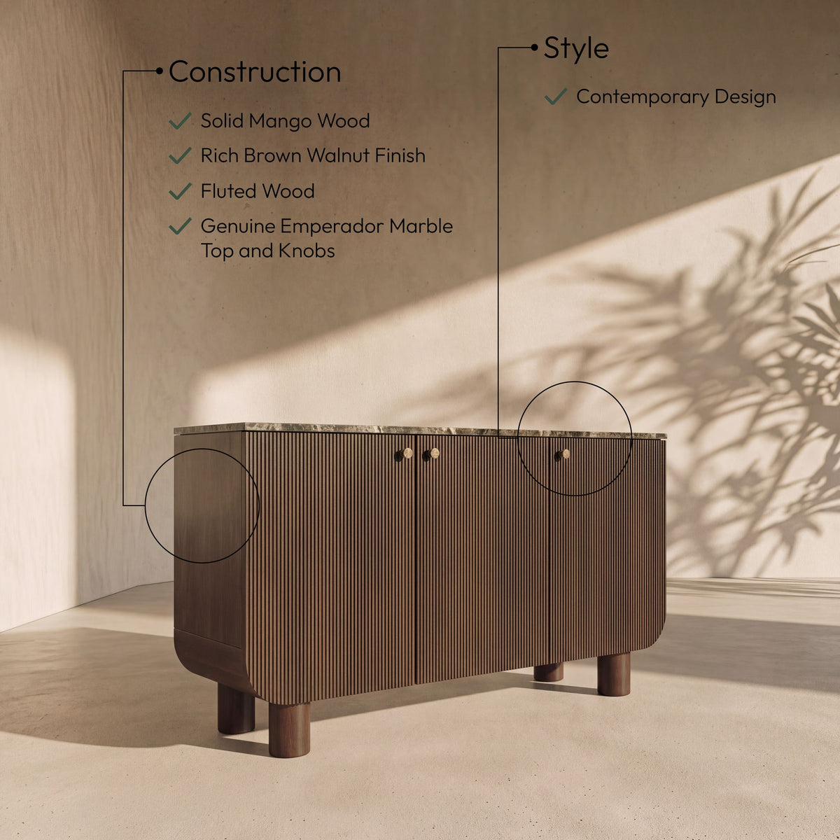 Cressa - Mango Wood Sideboard / Buffet