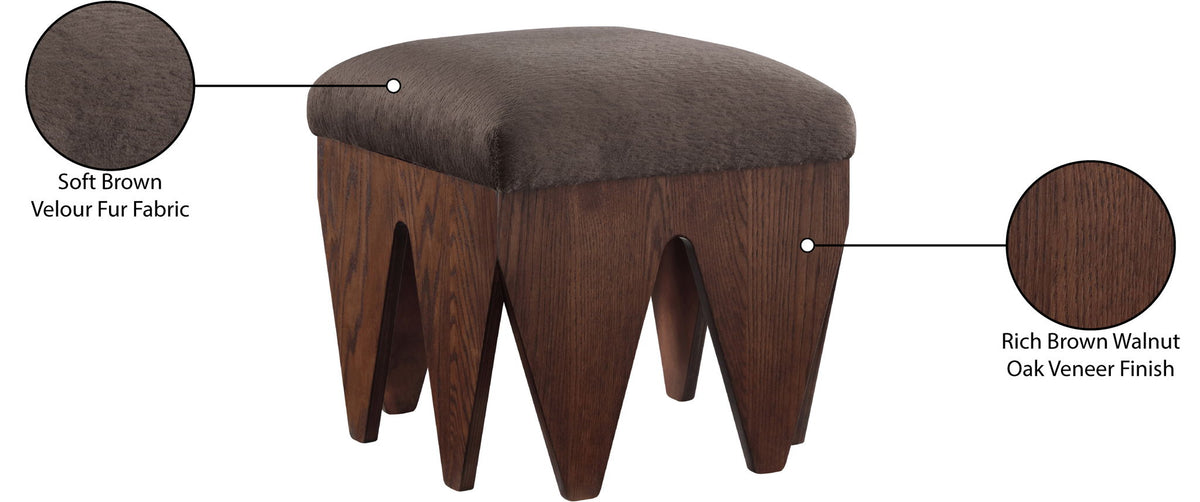 Altair - Fabric Bench - Dark Brown Base