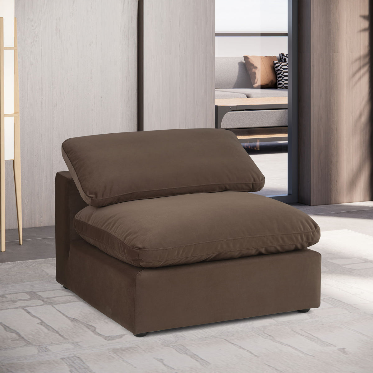 Comfy - Velvet Armless Chair