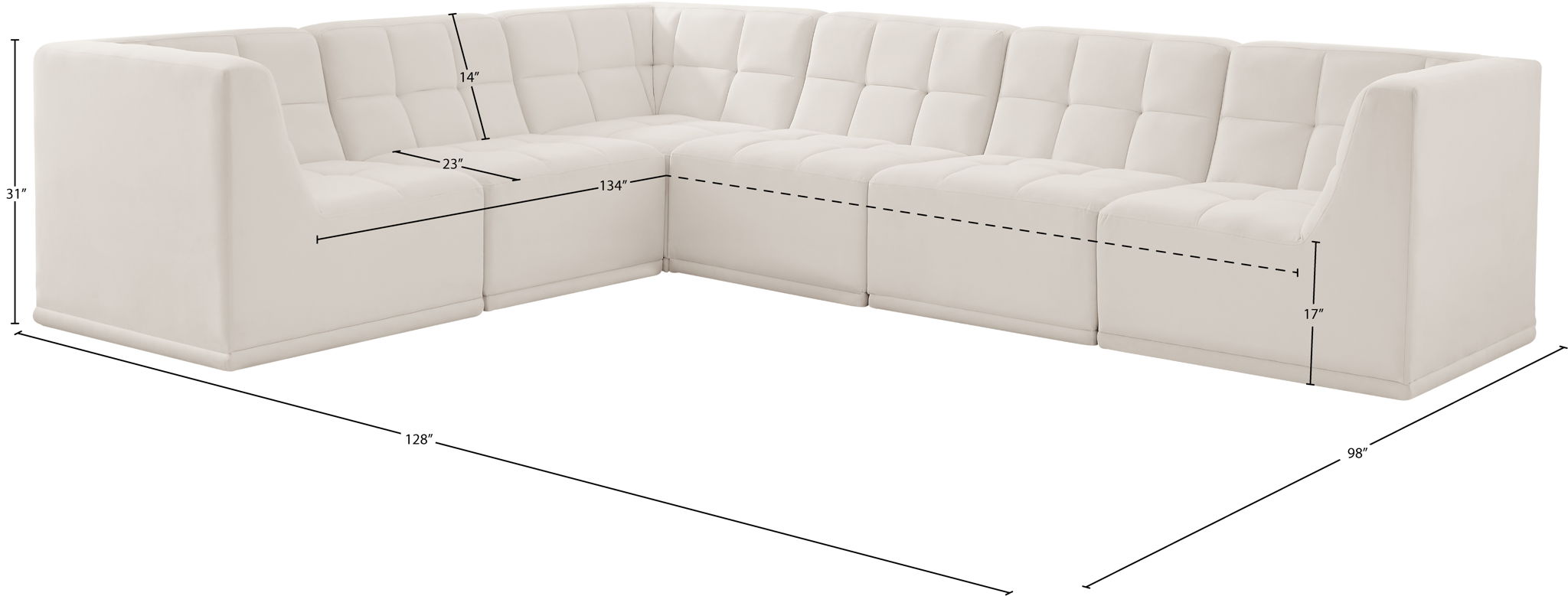 Relax - 6 Piece Modular Sectional