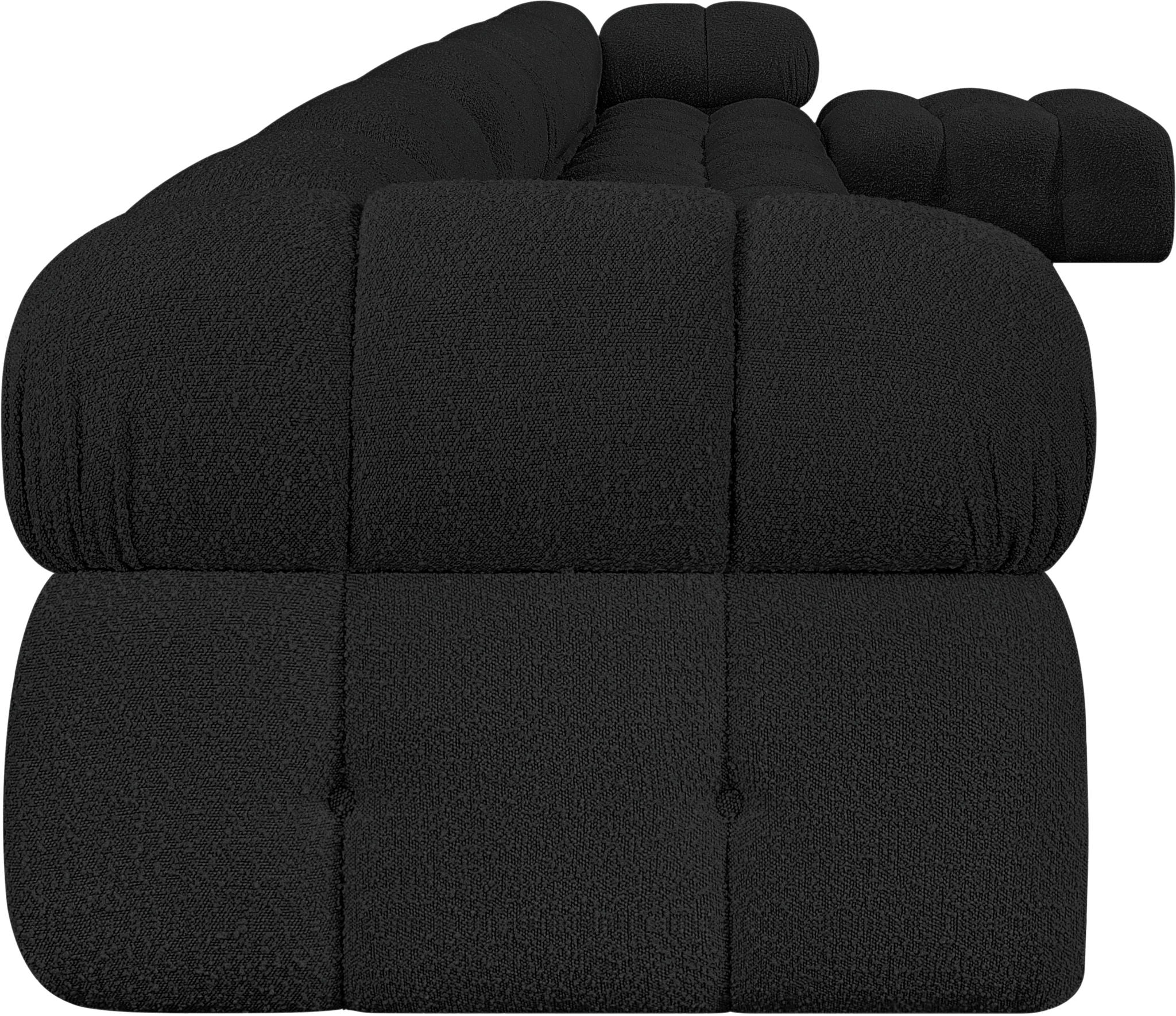 Ames - 7 Piece Boucle Fabric Modular L-Shaped Sectional