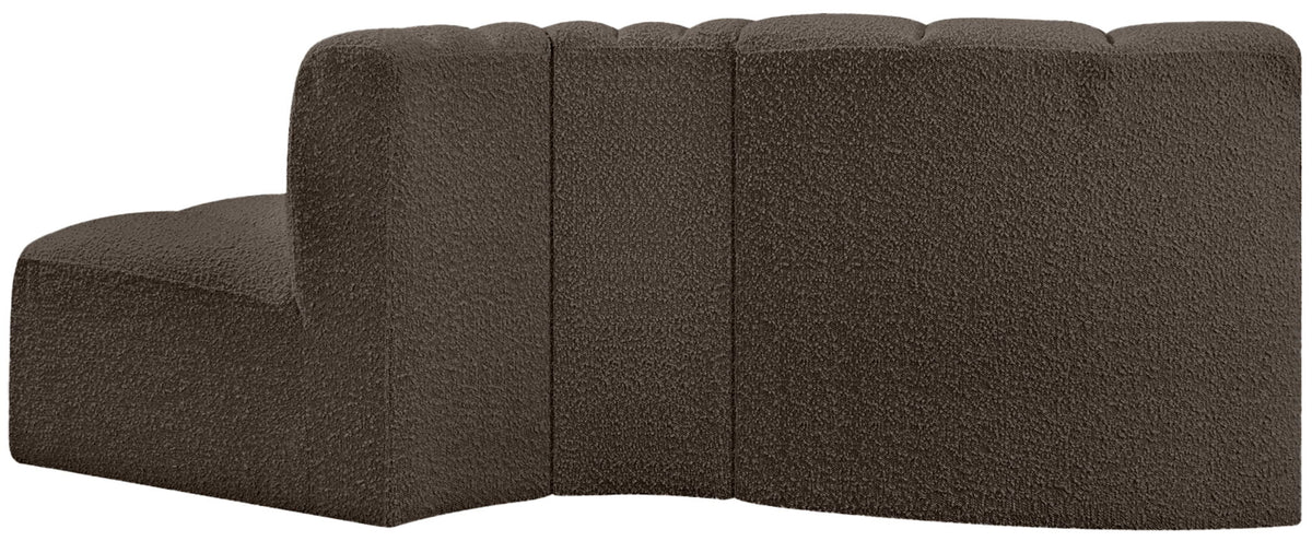 Arc - Boucle Fabric 3 Piece Modular Sofa