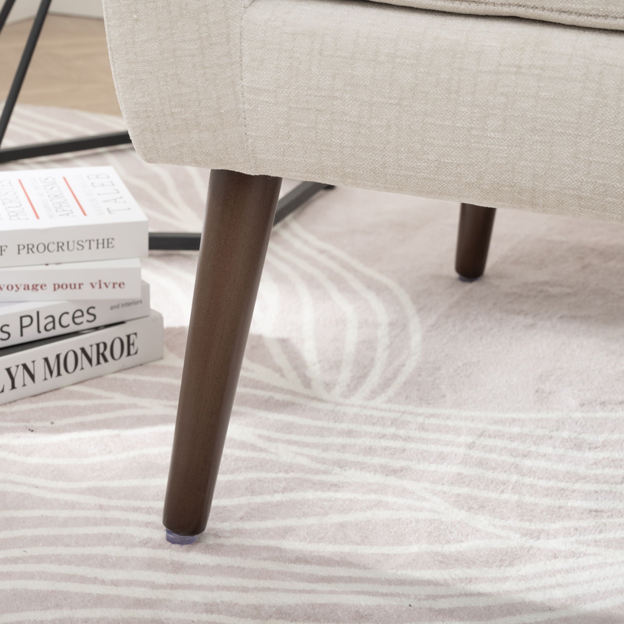 Modern Accent Chair Upholstered Foam Filled Living Room Chairs Comfy Reading Chair Mid-Century Modern Chair With Fabric Lounge Arm Chairs Armchair For Living Room Bedroom