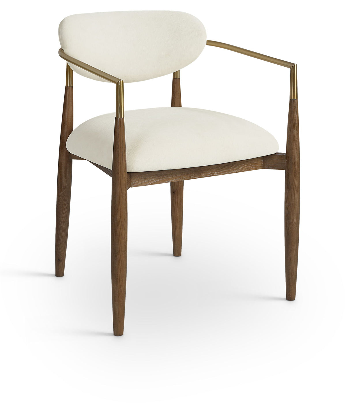 Riccio - Fabric Dining Arm Chair (Set of 2) - Walnut Frame