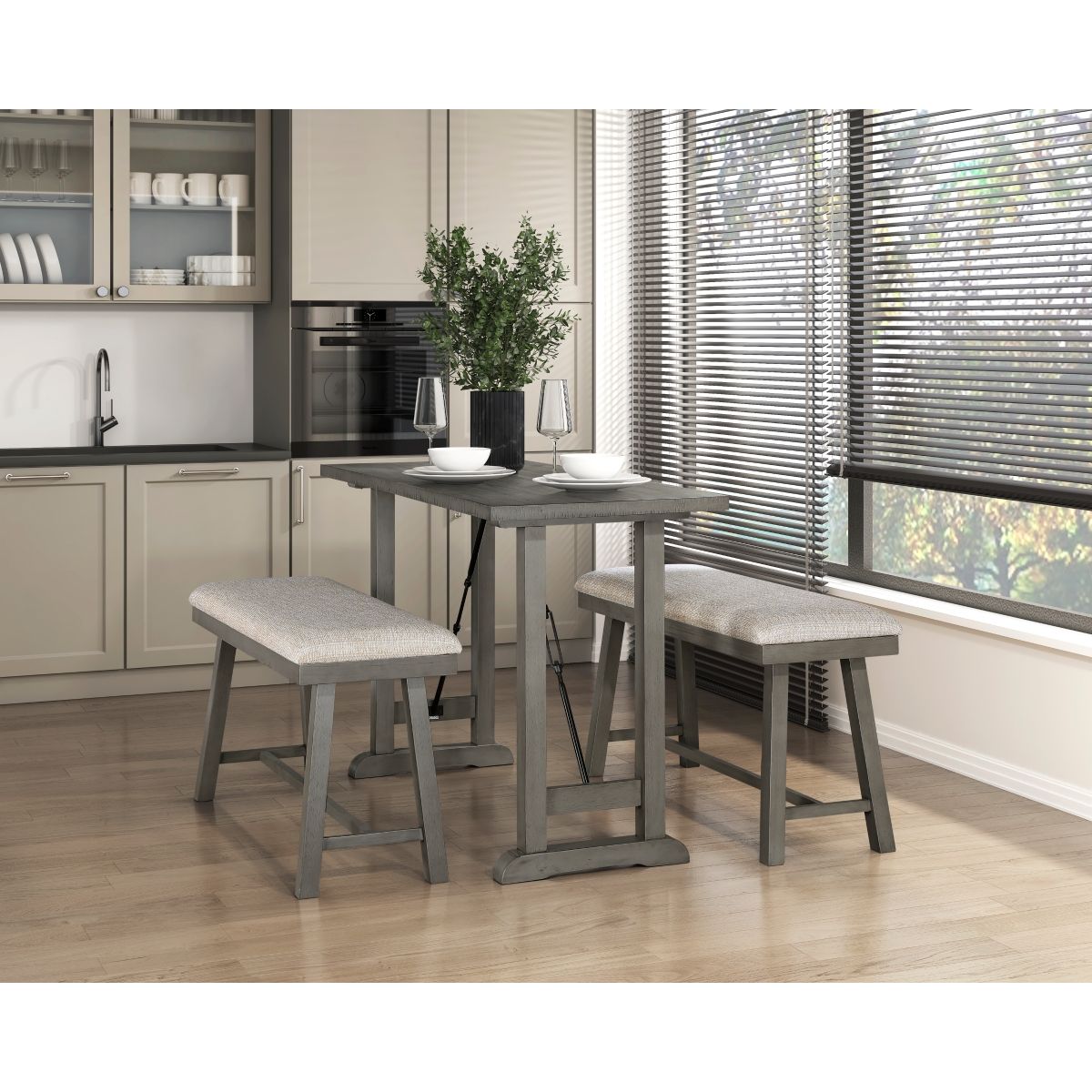 Auburndale - Counter Height Table - Dark Gray