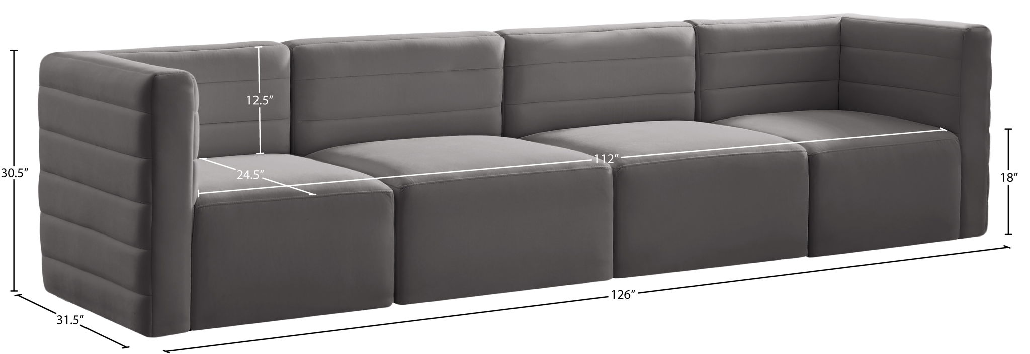 Quincy - Modular 4 Seat Sofa