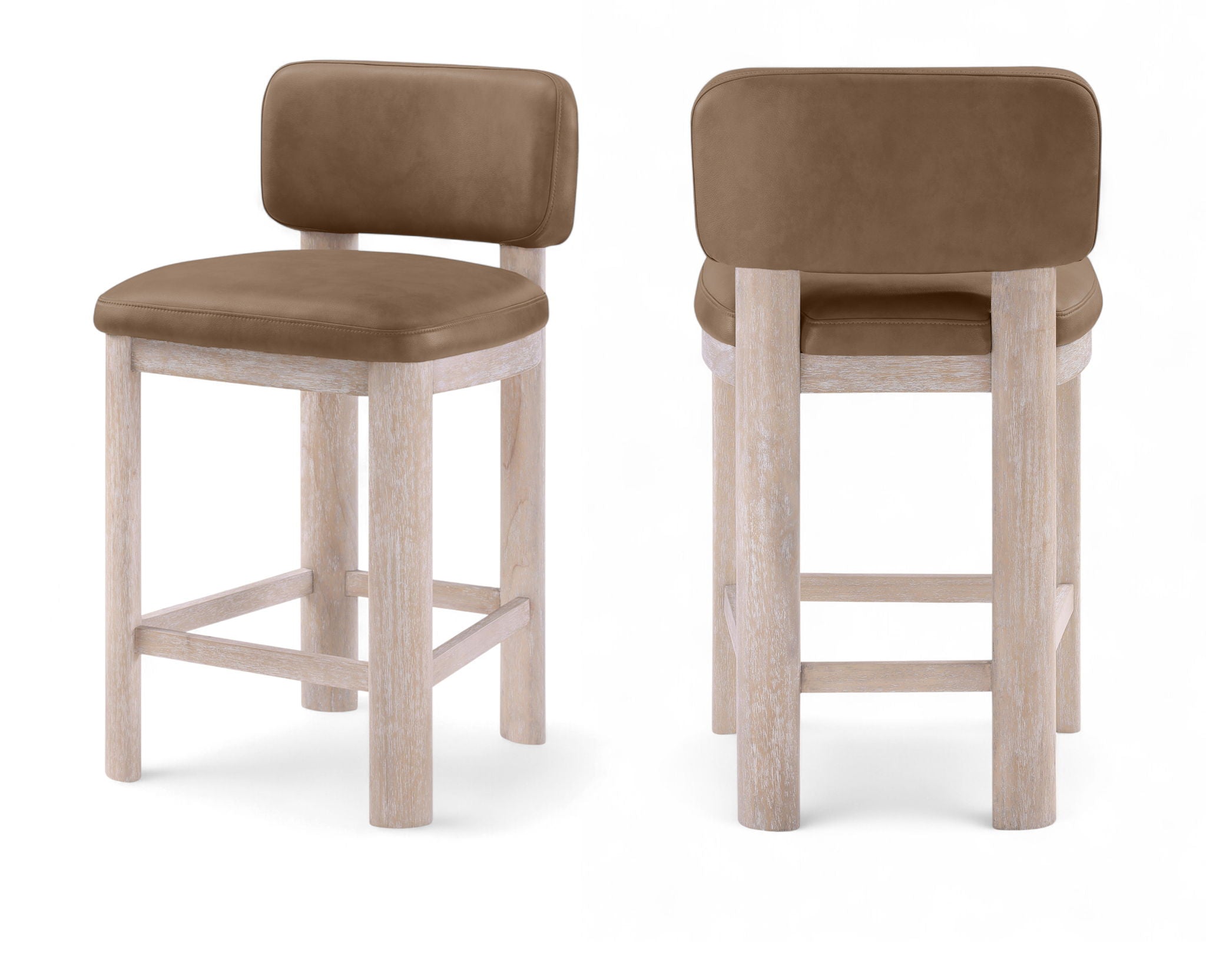 Paloma - Faux Leather Upholstered Counter Stool (Set of 2)
