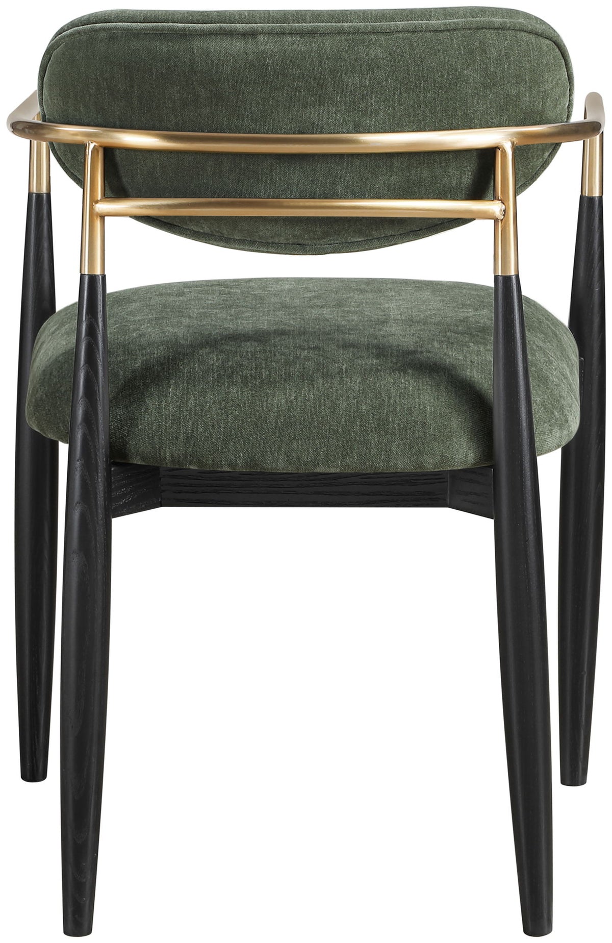Riccio - Fabric Dining Arm Chair (Set of 2) - Black And Gold Frame