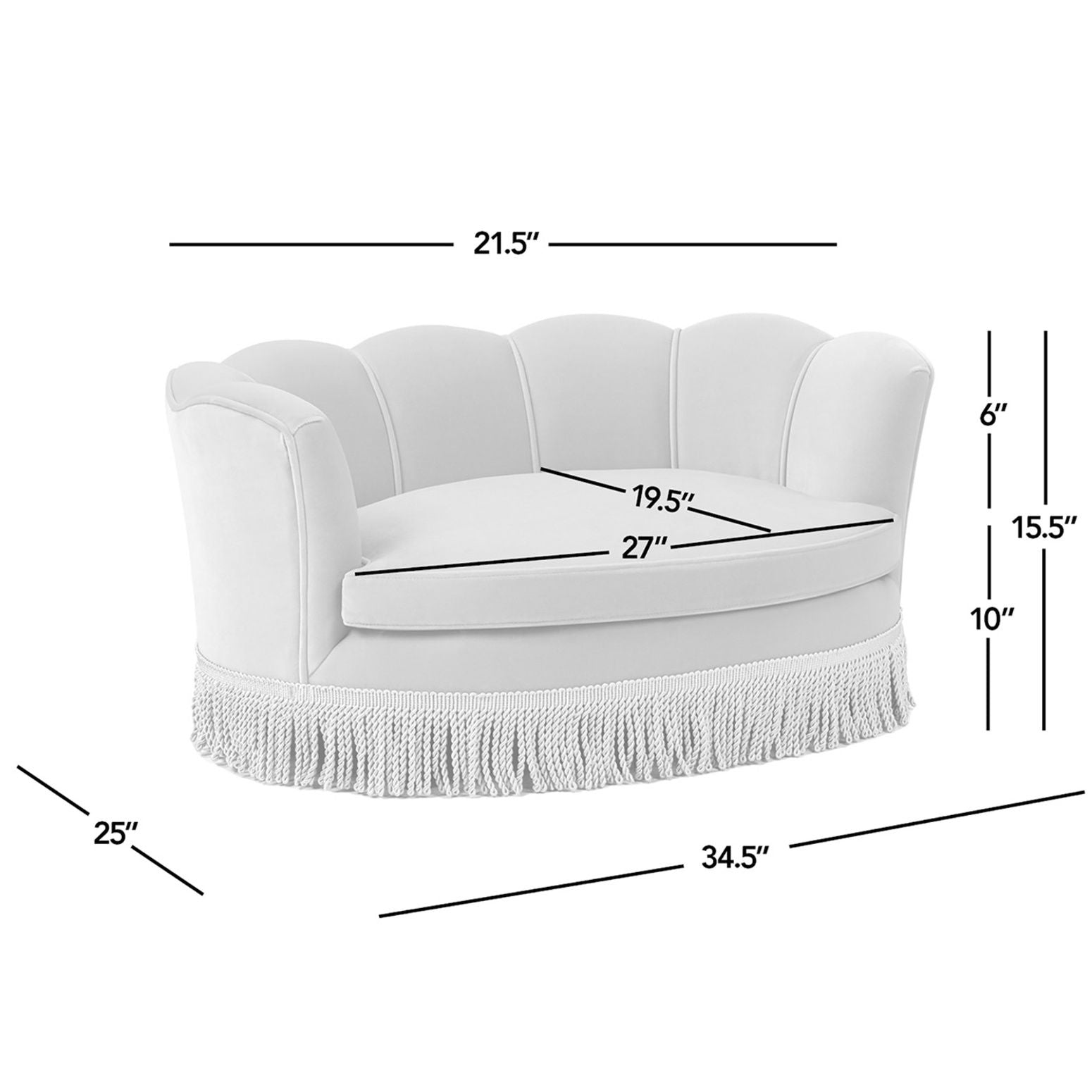 Clara - Scalloped Pet Sofa Bed