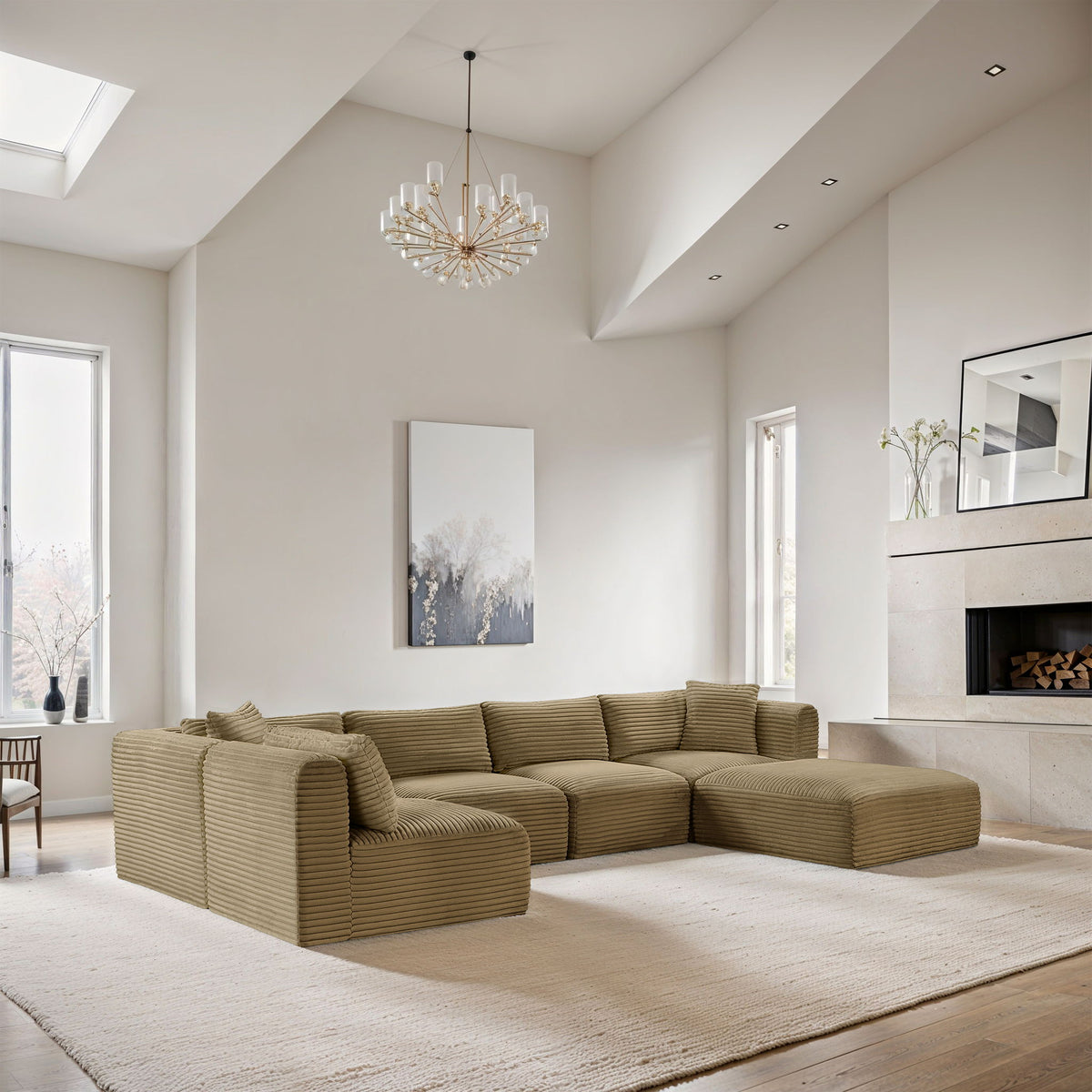 Shaggy - 6 Piece Modular U-Shaped Sectional