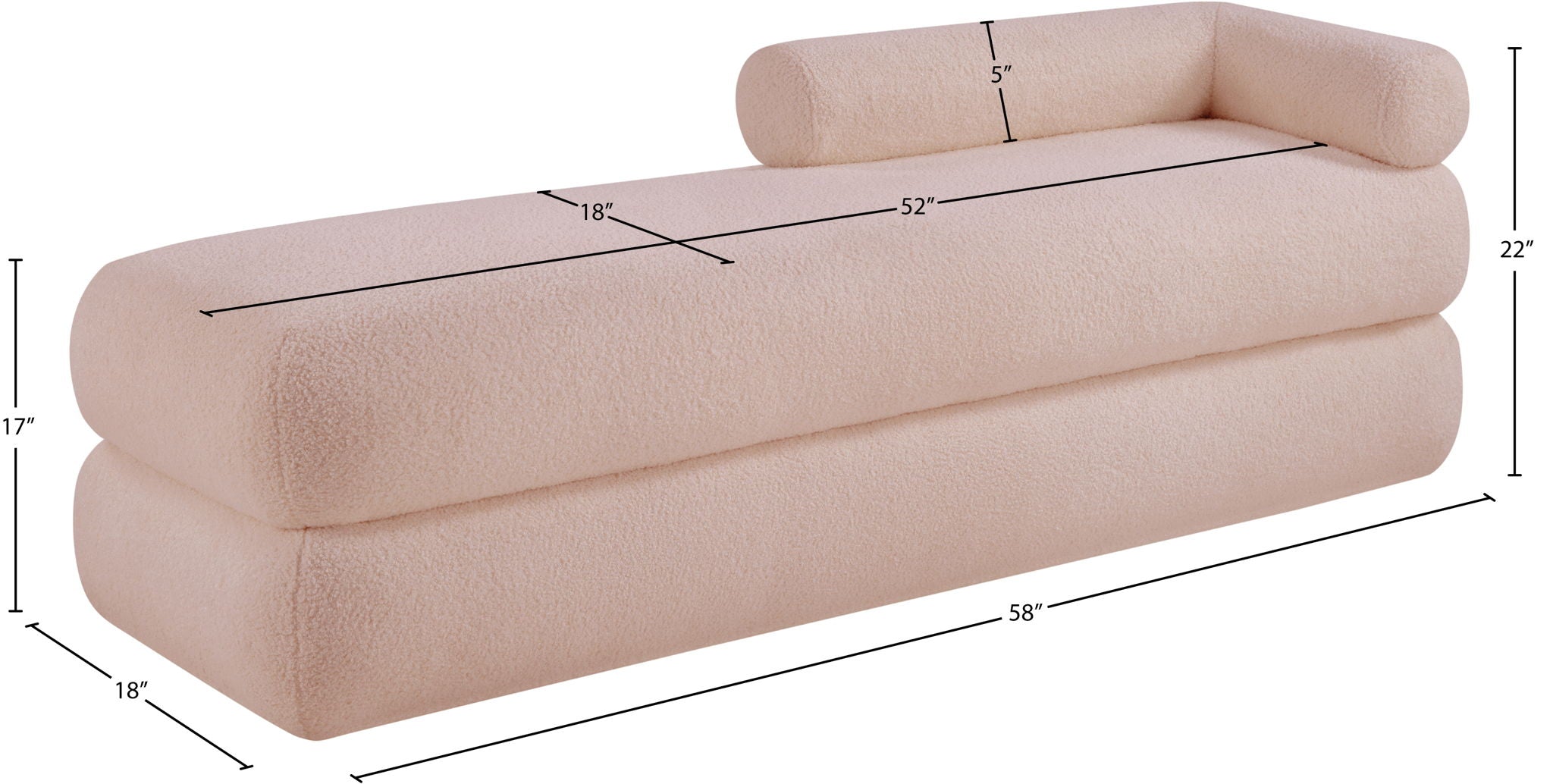 Kennedy - Teddy Fabric Bench