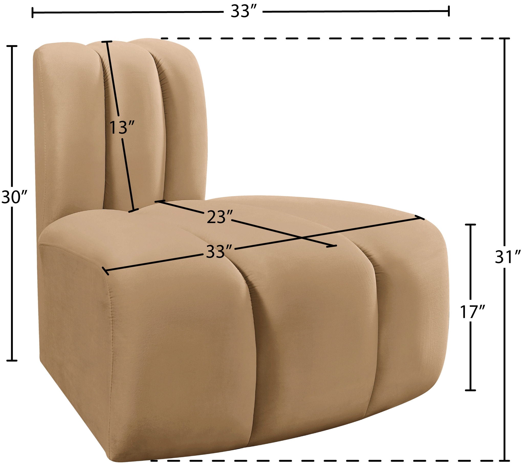 Arc - Velvet Reverse Corner Chair