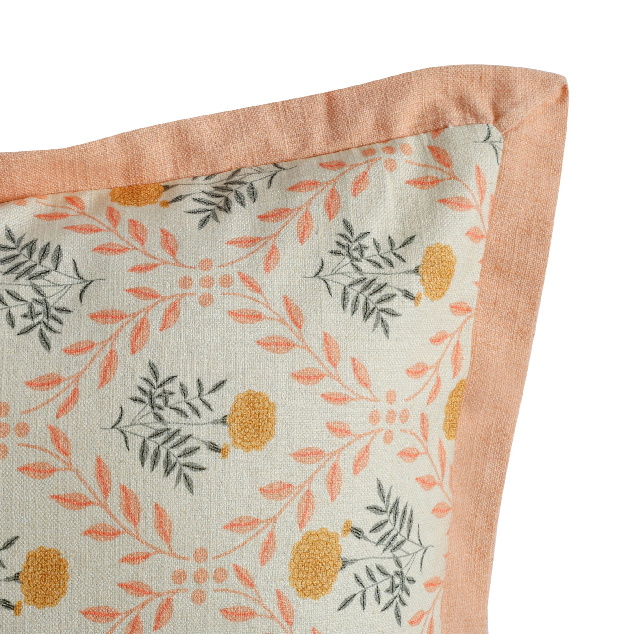 Dolce - 20" Natural Cotton Throw Pillow, Cover - Blush Pink