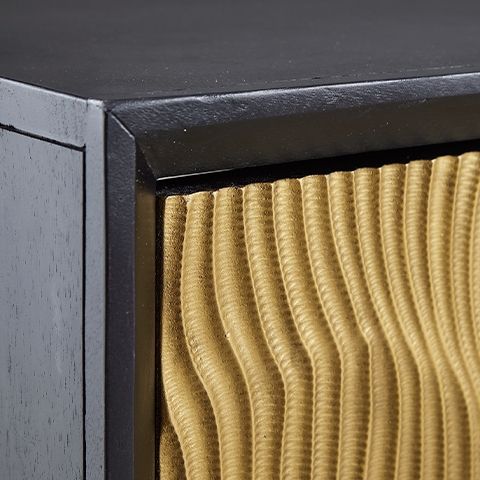 Tayner - Accent Cabinet - Black / Gold Finish