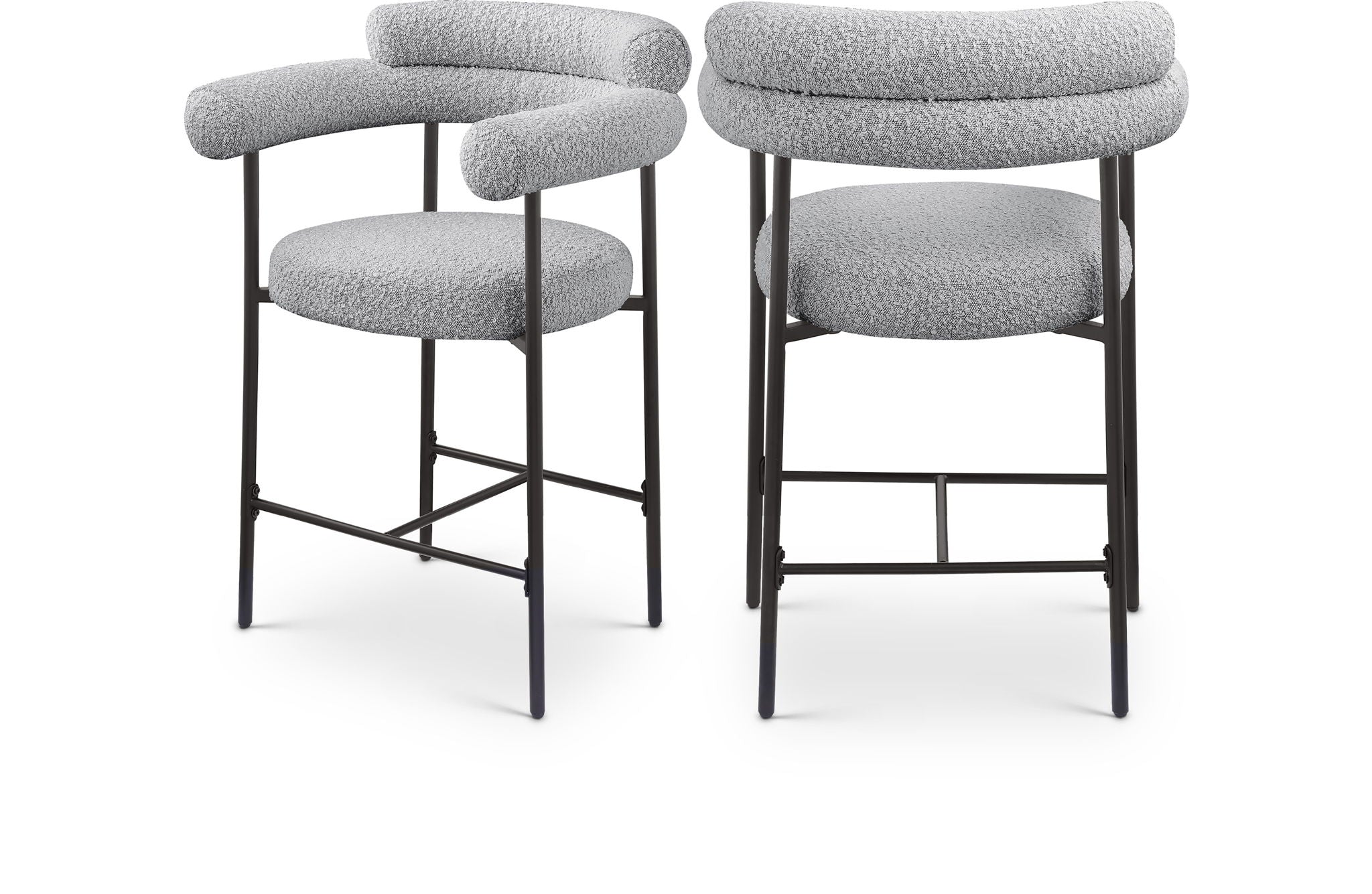 Blake - Counter Stool With Black Base (Set of 2)