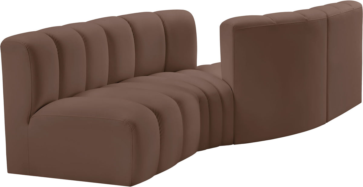 Arc - Faux Leather 4 Piece Sofa
