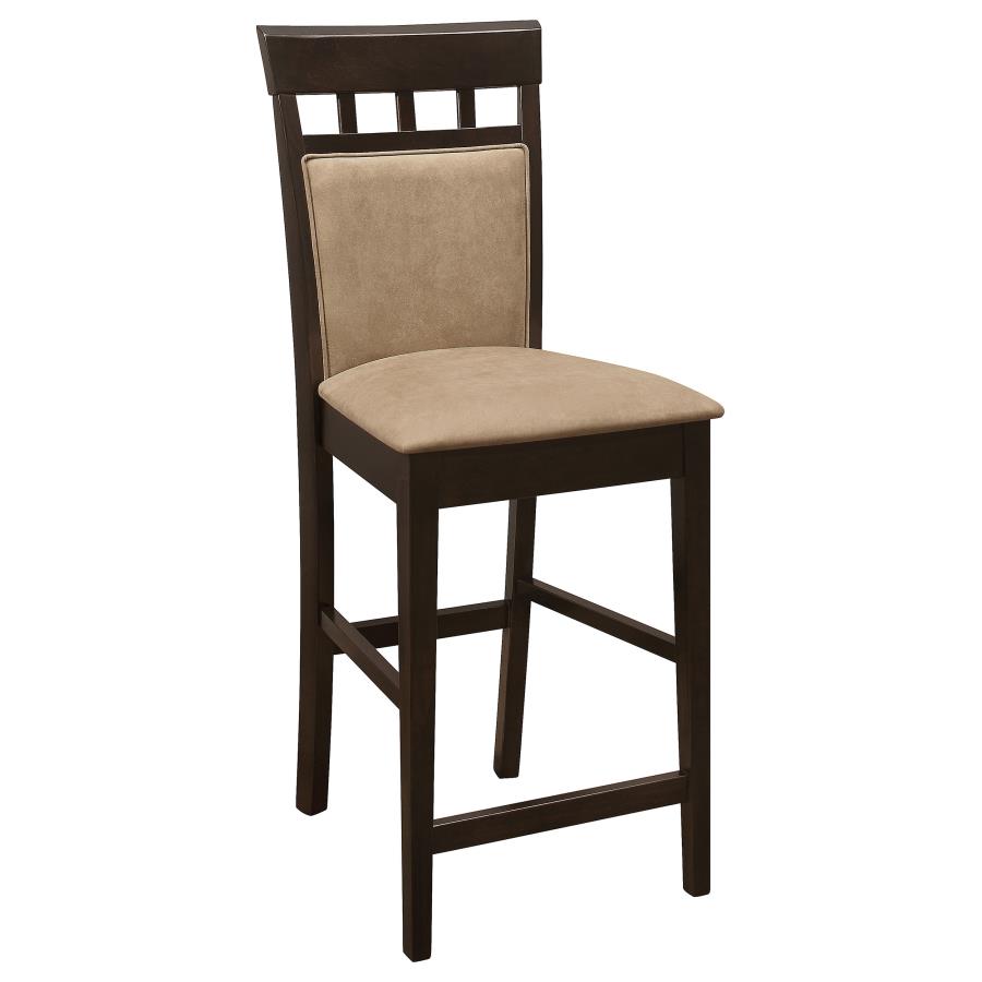 Gabriel Beige Upholstered-Back Counter Chair Cappuccino (Set of 2)
