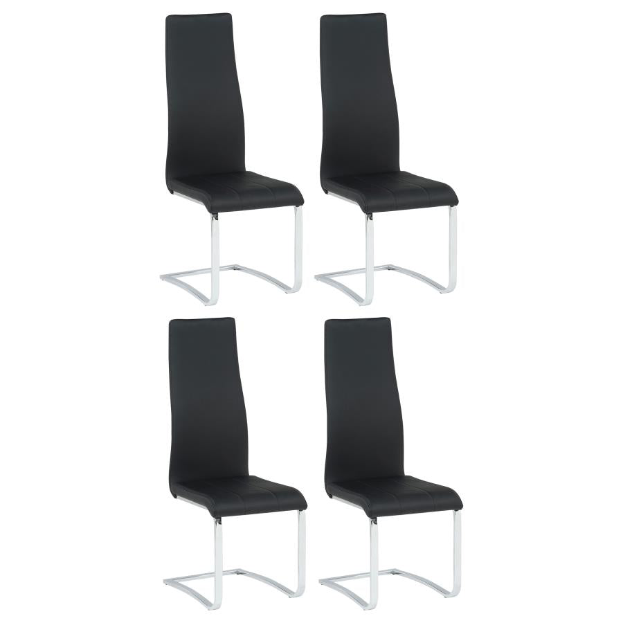 Montclair Upholstered Dining Side Chair Black (Set of 4)