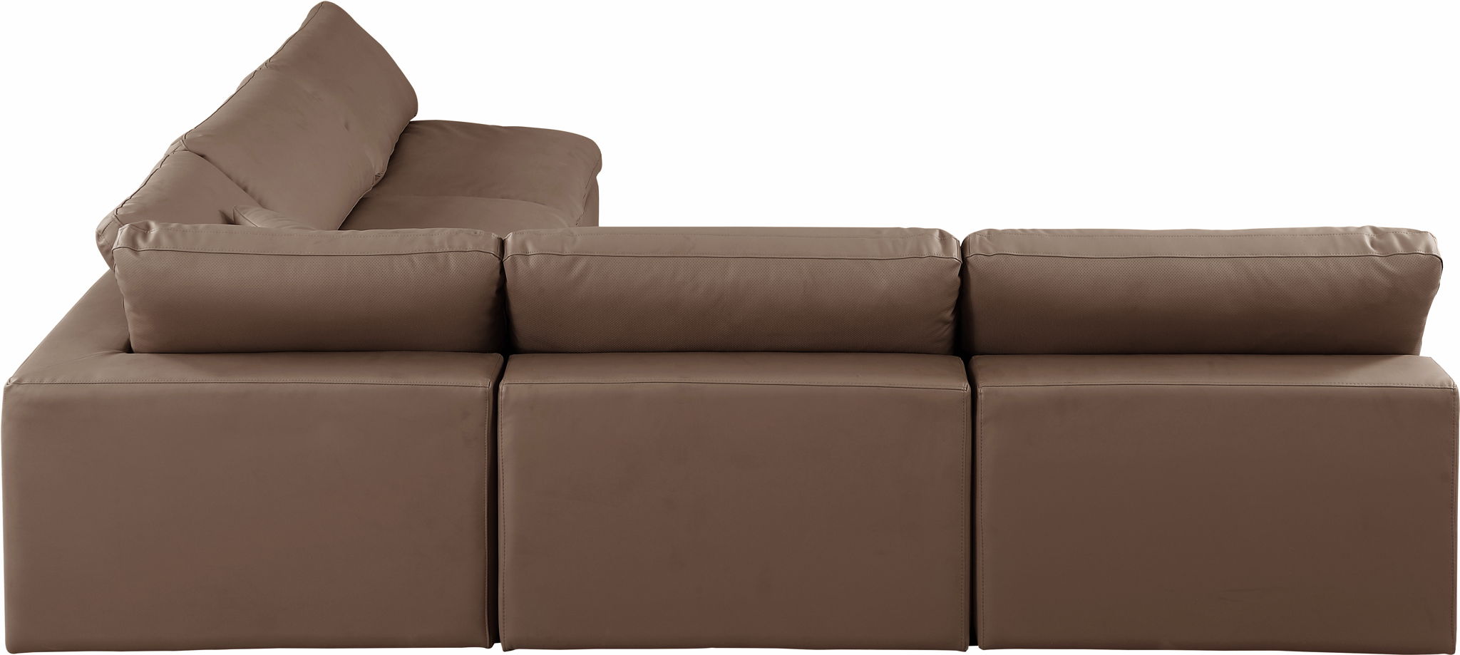 Comfy - 5 Piece Faux Leather Modular Corner Armless Sectional