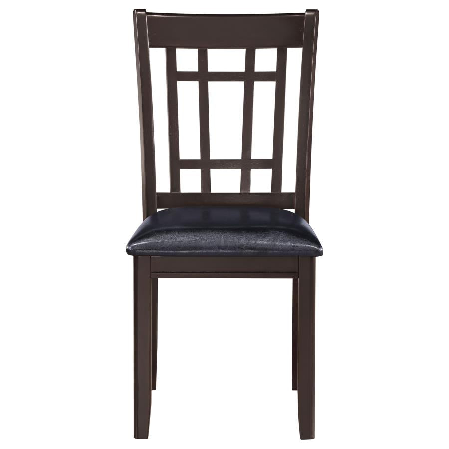 Lavon Wood Dining Side Chair Black and Espresso (Set of 2)