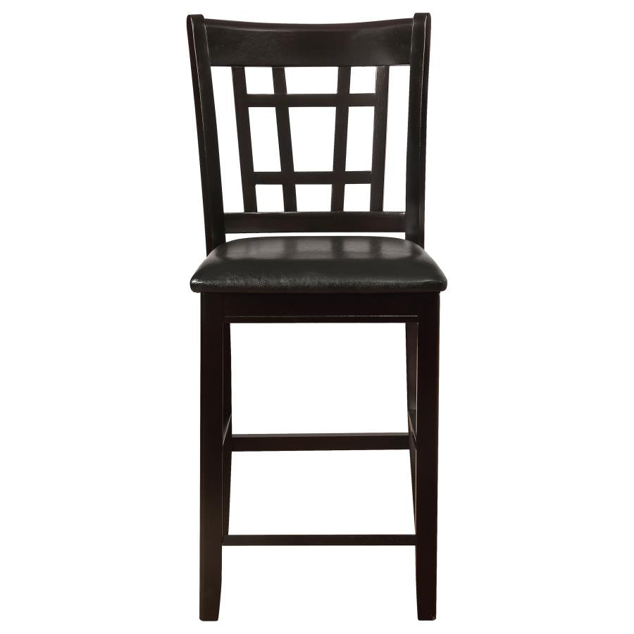 Lavon Wood Counter Height Dining Chair Black and Espresso (Set of 2)