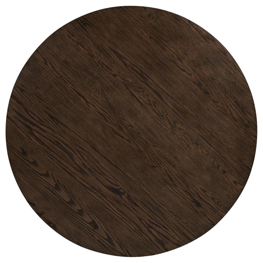 Ridgewell Round Pedestal Dining Table Dark Oak