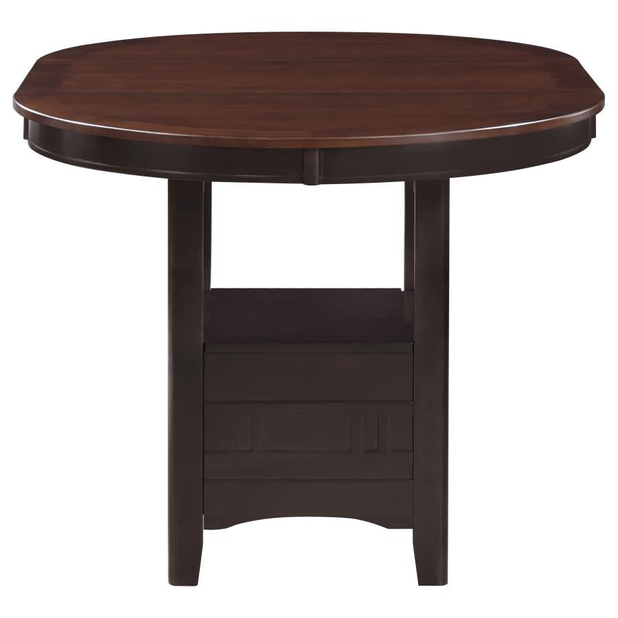 Lavon Oval 60-inch Counter Height Extension Dining Table Chestnut