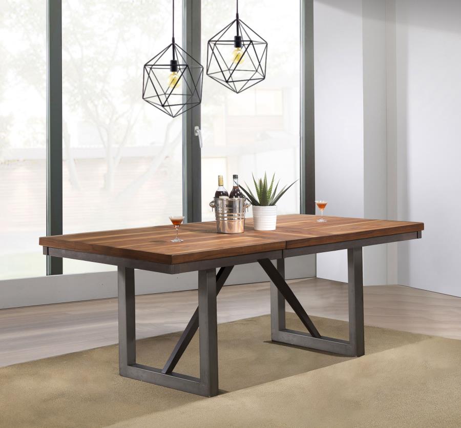 Spring Creek 77-inch Extension Dining Table Natural Walnut