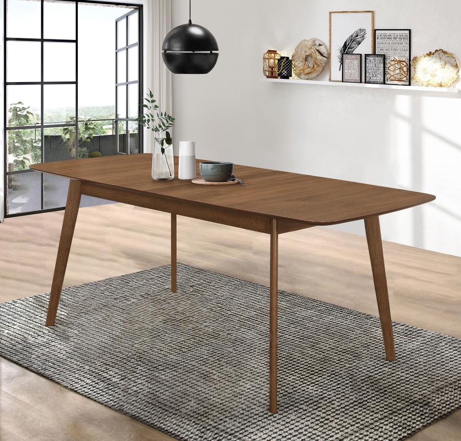 Redbridge 75-inch Extension Leaf Dining Table Natural Walnut