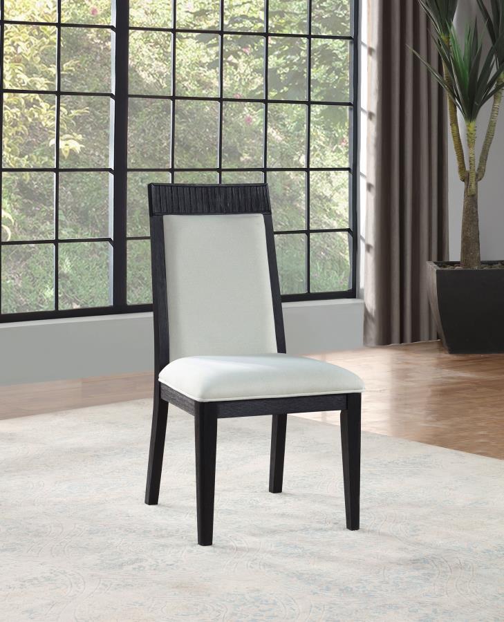 Brookmead Dining Side Chair Ivory and Black (Set of 2)