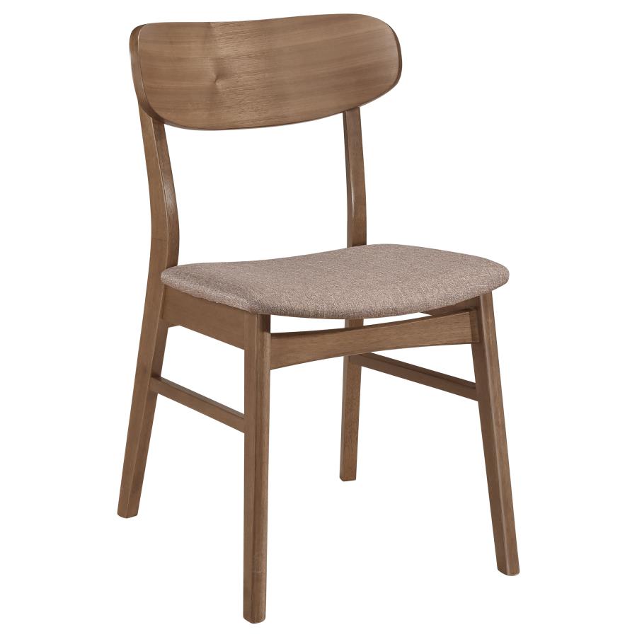 Dortch Curved-Back Upholstered Dining Side Chair Walnut Set of 2