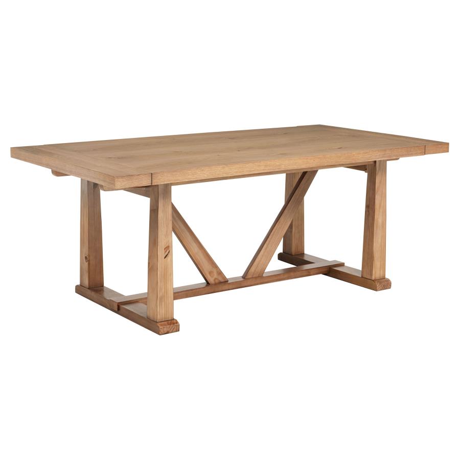 Middleton 106-inch Extension Leaf Dining Table Natural Brown