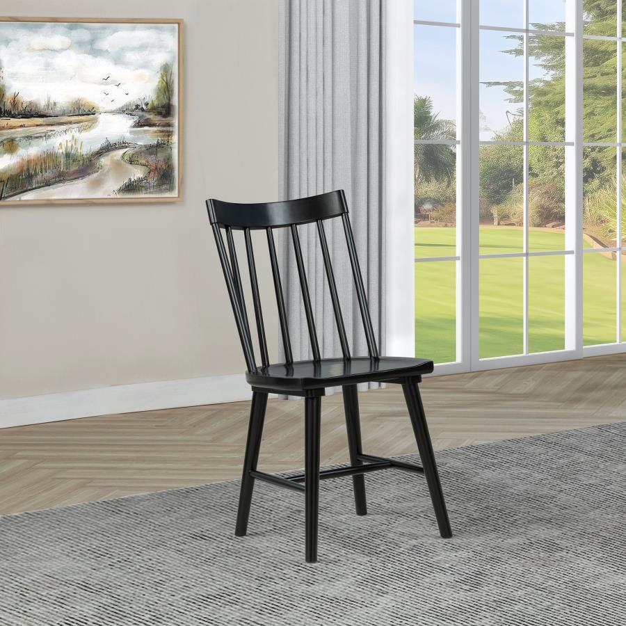 Middleton Solid Wood Dining Side Chair Black (Set of 2)