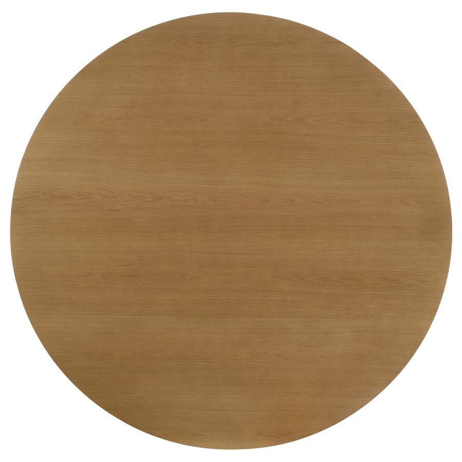 Hartville 60-inch Round Dining Table Natural Light Brown