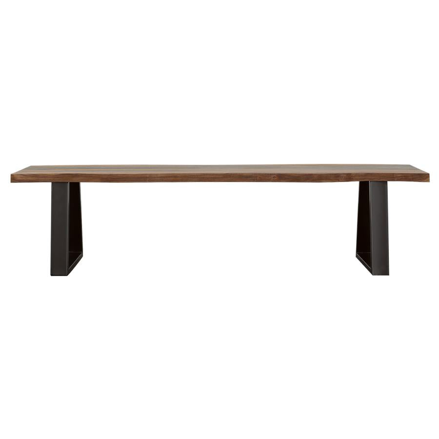 Ditman Live Edge Wood Dining Bench Grey Sheesham