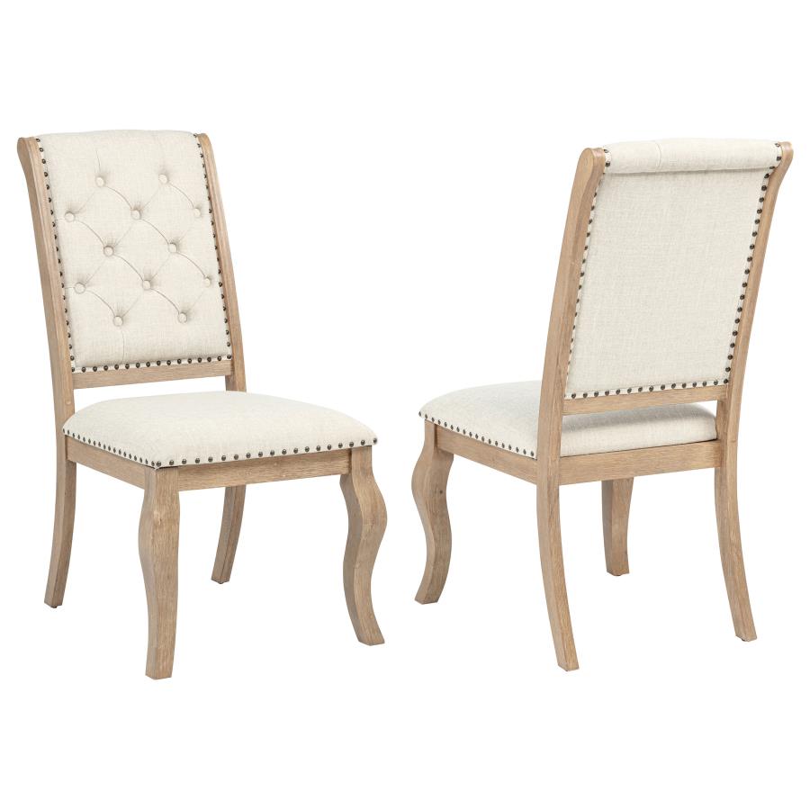 Brockway Upholstered Dining Chair Barley Brown (Set of 2)