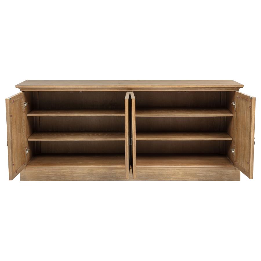 Brockway 4-door Dining Sideboard Buffet Cabinet Barley Brown