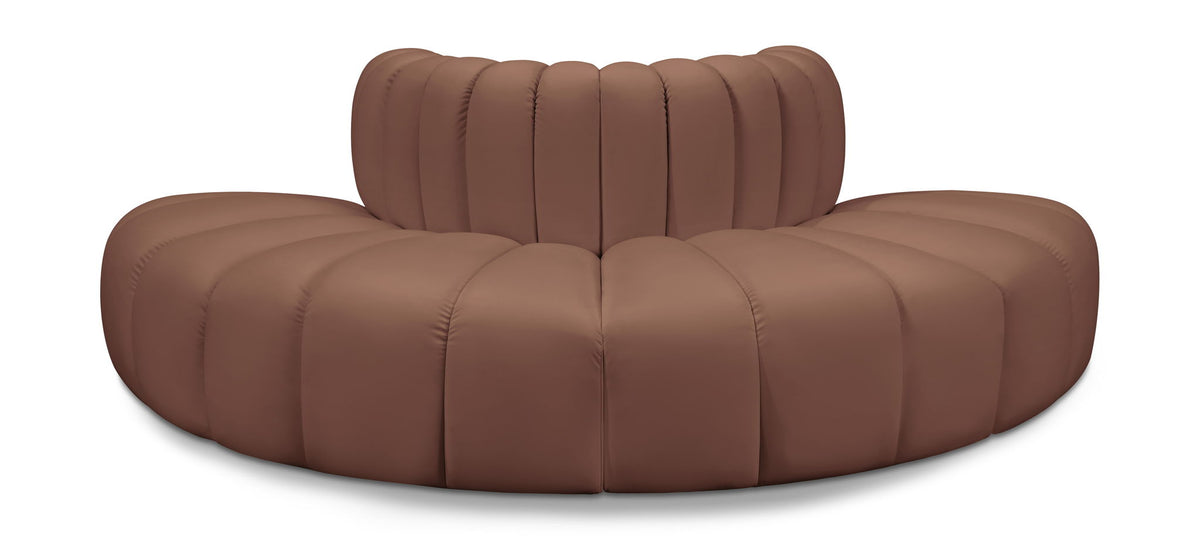 Arc - Faux Leather 4 Piece Modular Sofa