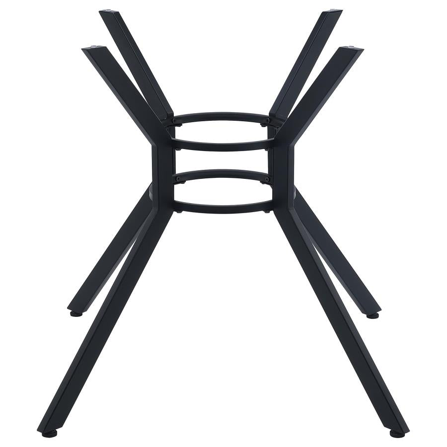 Steele Spoke Metal Dining Table Base Matte Black