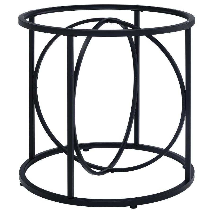 Levy Loop Metal Dining Table Base Matte Black