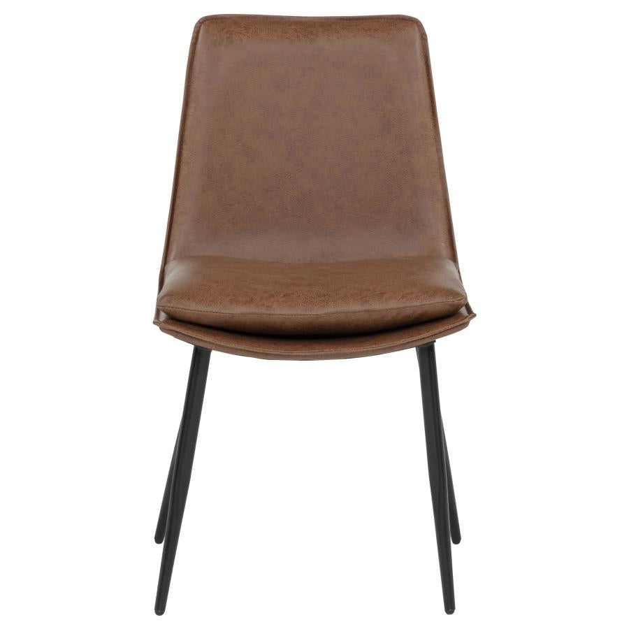 Ortega Upholstered Dining Side Chair Coffee (Set of 2)