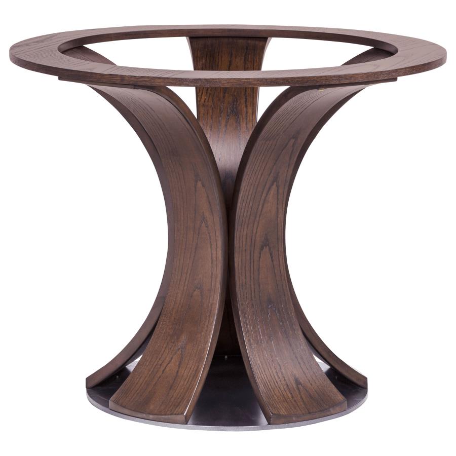 Naser Round Tulip Dining Table Base Dark Walnut