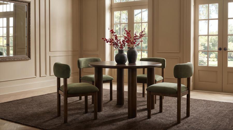 Faulkner 5-piece 48-inch Round Dining Set Moss Green