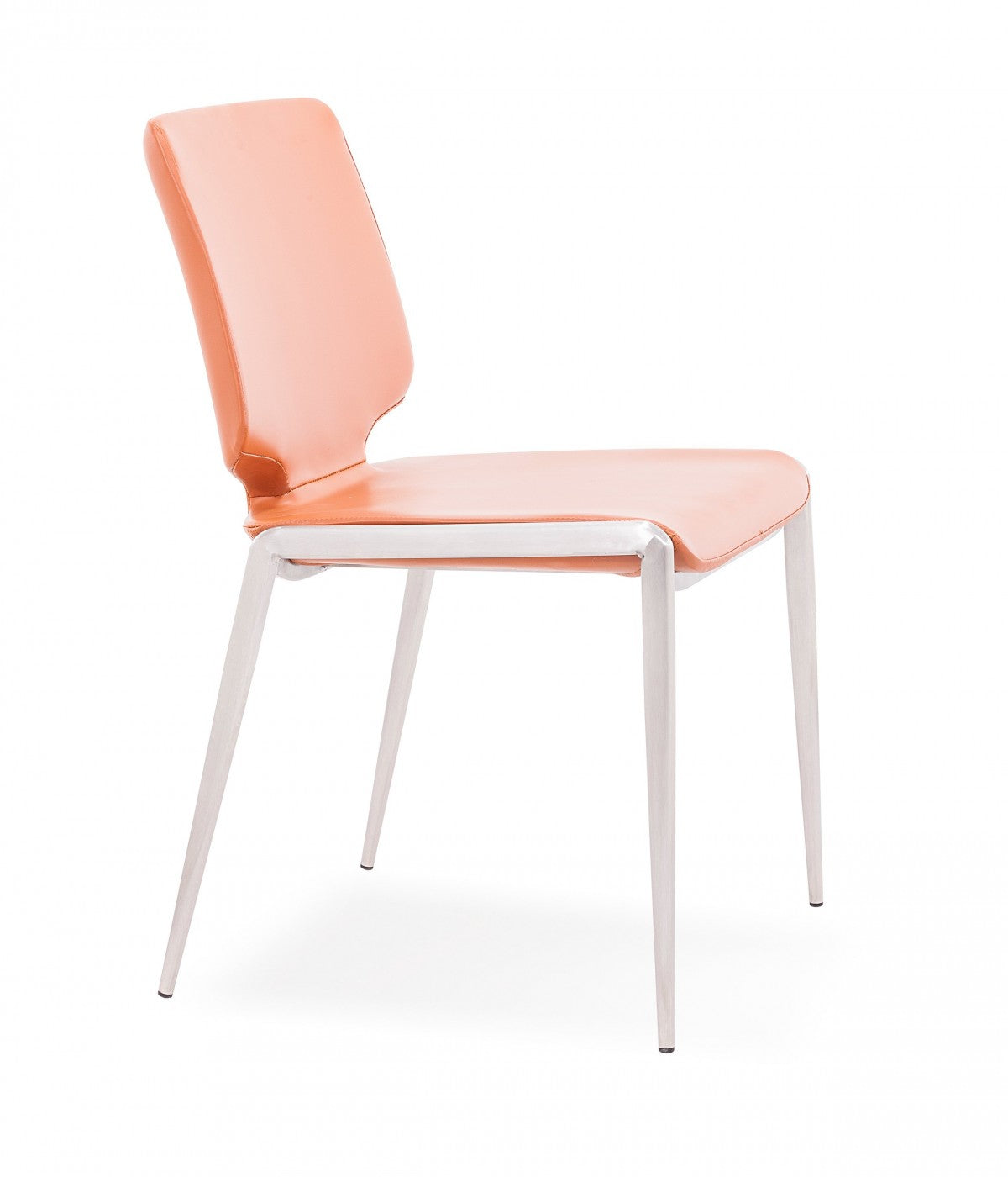 Eileen - Modern Cognac Eco-Leather Dining Chair (Set of 2)