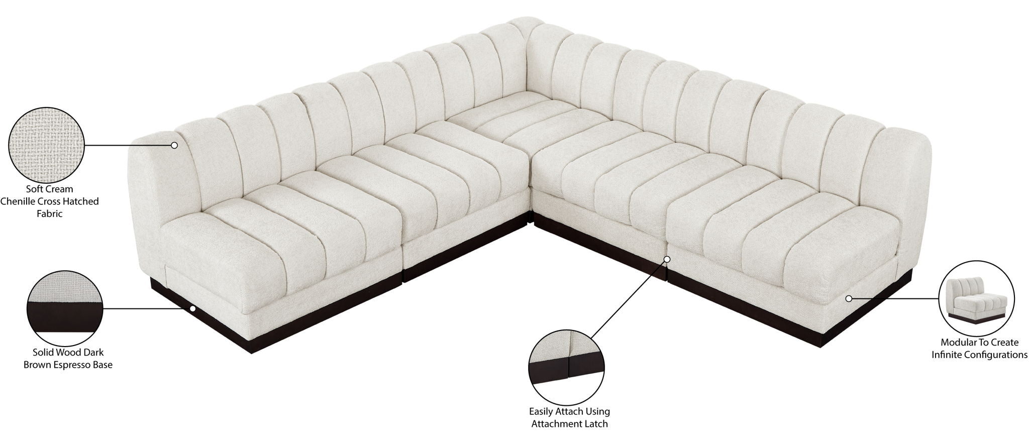 Quinn - 5 Piece Modular Sectional