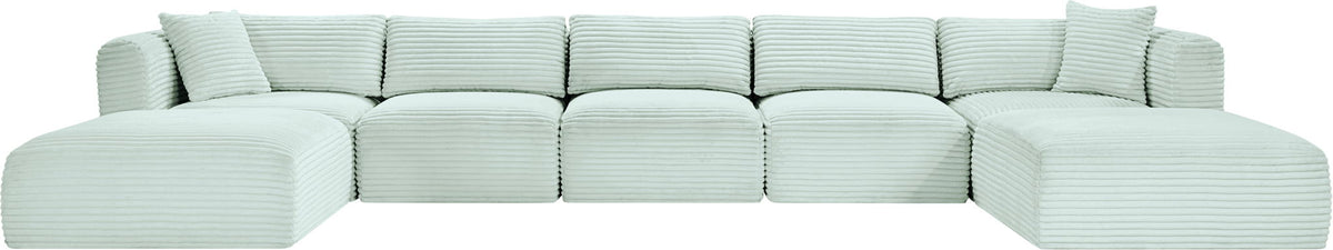 Shaggy - 7 Piece Modular Sectional With 2 Ottomans