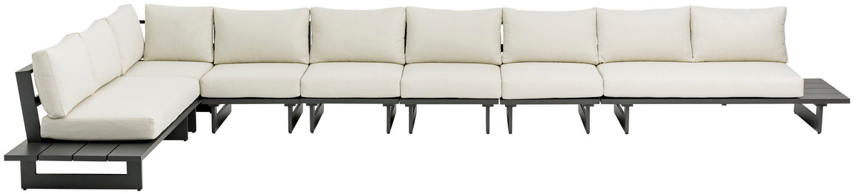 Maldives - 7 Piece Water Resistant Outdoor Patio Modular Sectional With Gray Base